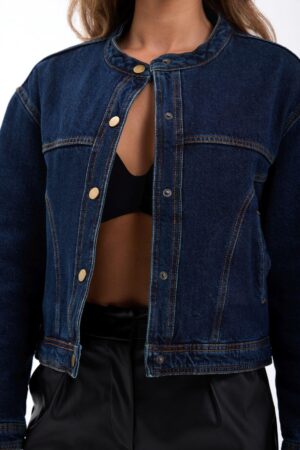 Blue Single-Breasted Casual Coat - Brand: Fame - Women & Kids, Baby Clothes Wholesale - Globality Store
