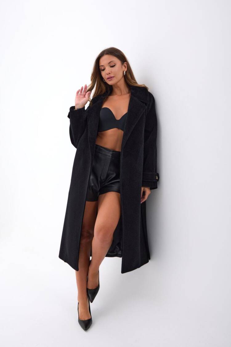 Elegant Wrapover Long Coat