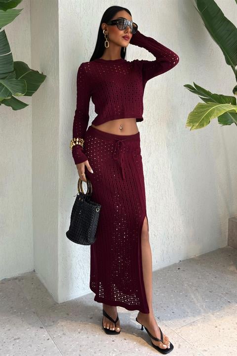 Macey Crochet Crop Set
