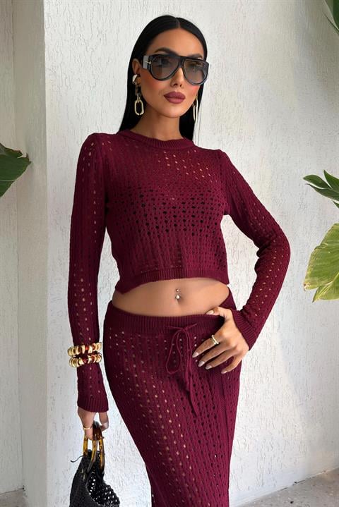 Macey Crochet Crop Set