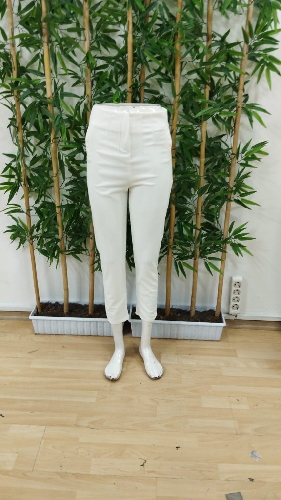 White Elegant Formal Casual Pants