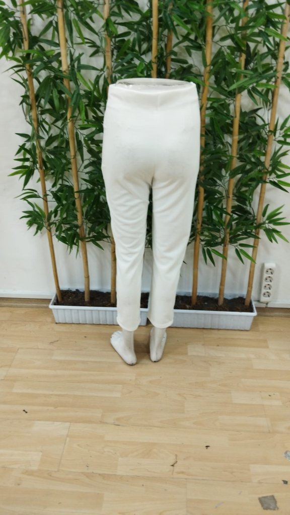 White Elegant Formal Casual Pants