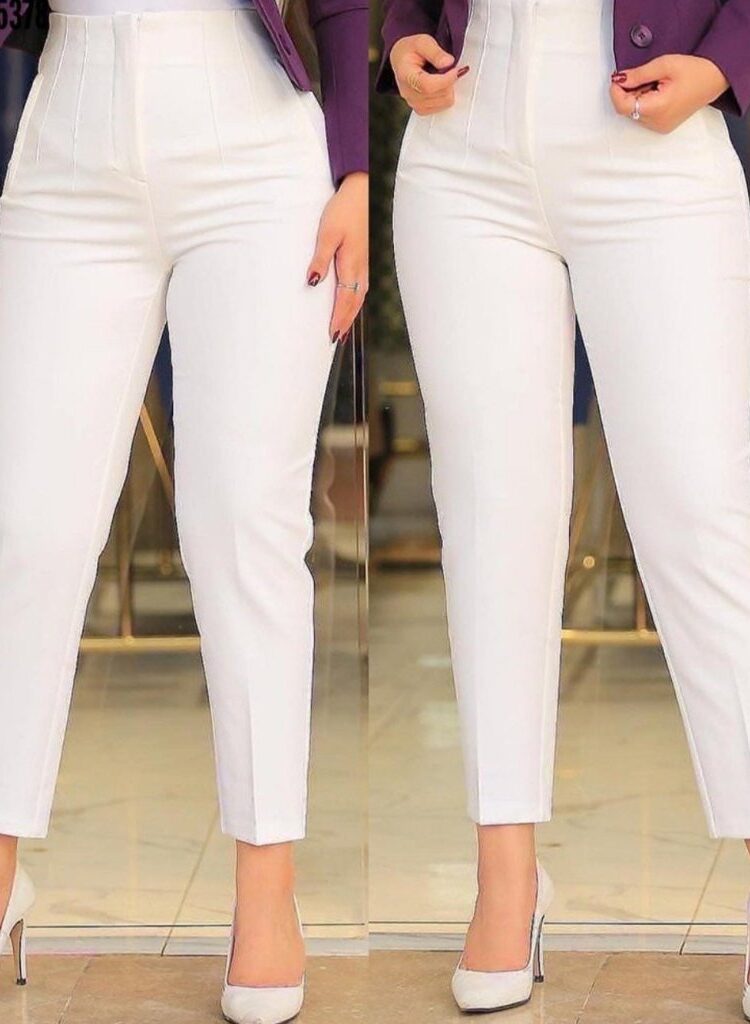 White Elegant Formal Casual Pants - Brand: Janes - Women & Kids, Baby Clothes Wholesale - Globality Store