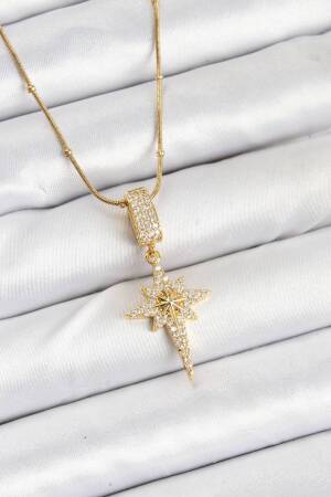 316l Steel Chain Gold Color Pole Star Women Necklace - Brand: Ebijuteri - Women & Kids, Baby Clothes Wholesale - Globality Store