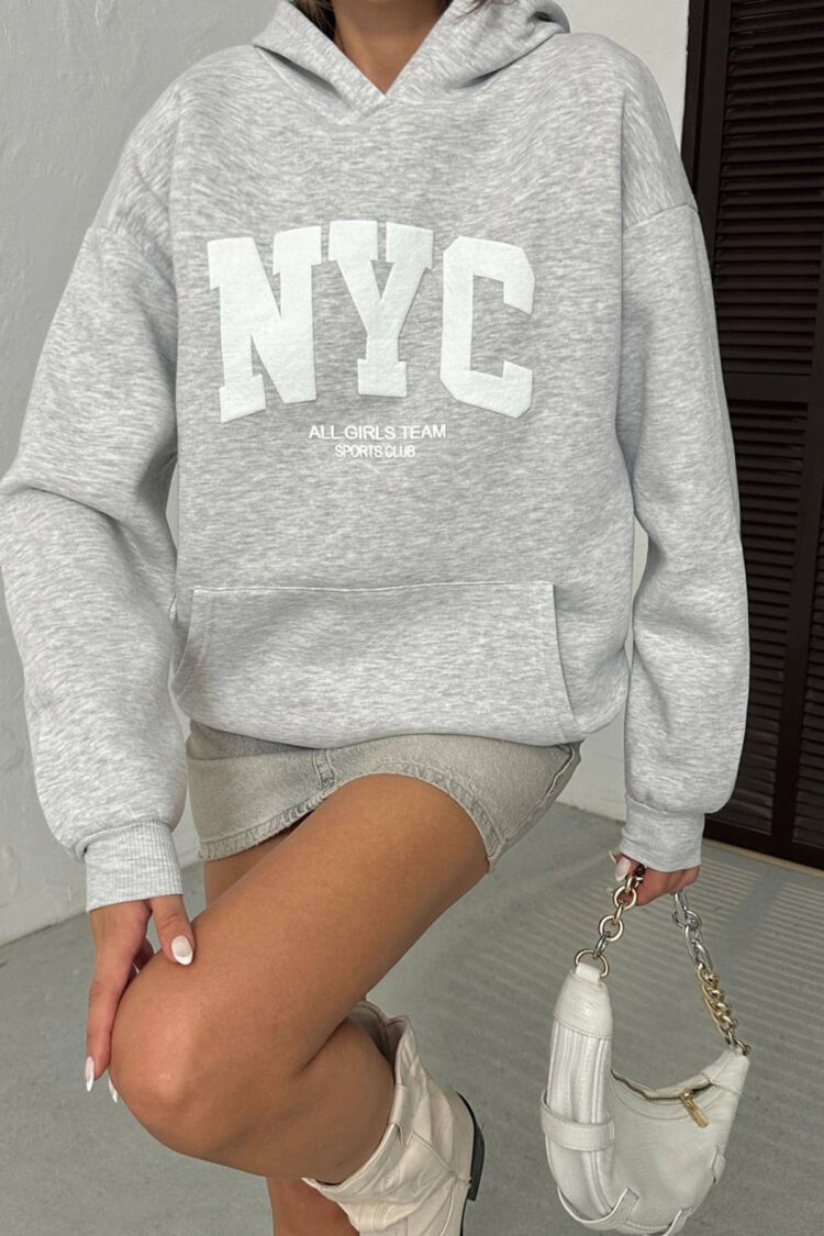Sweatshirt With Hooded Neck And Oversized Fit