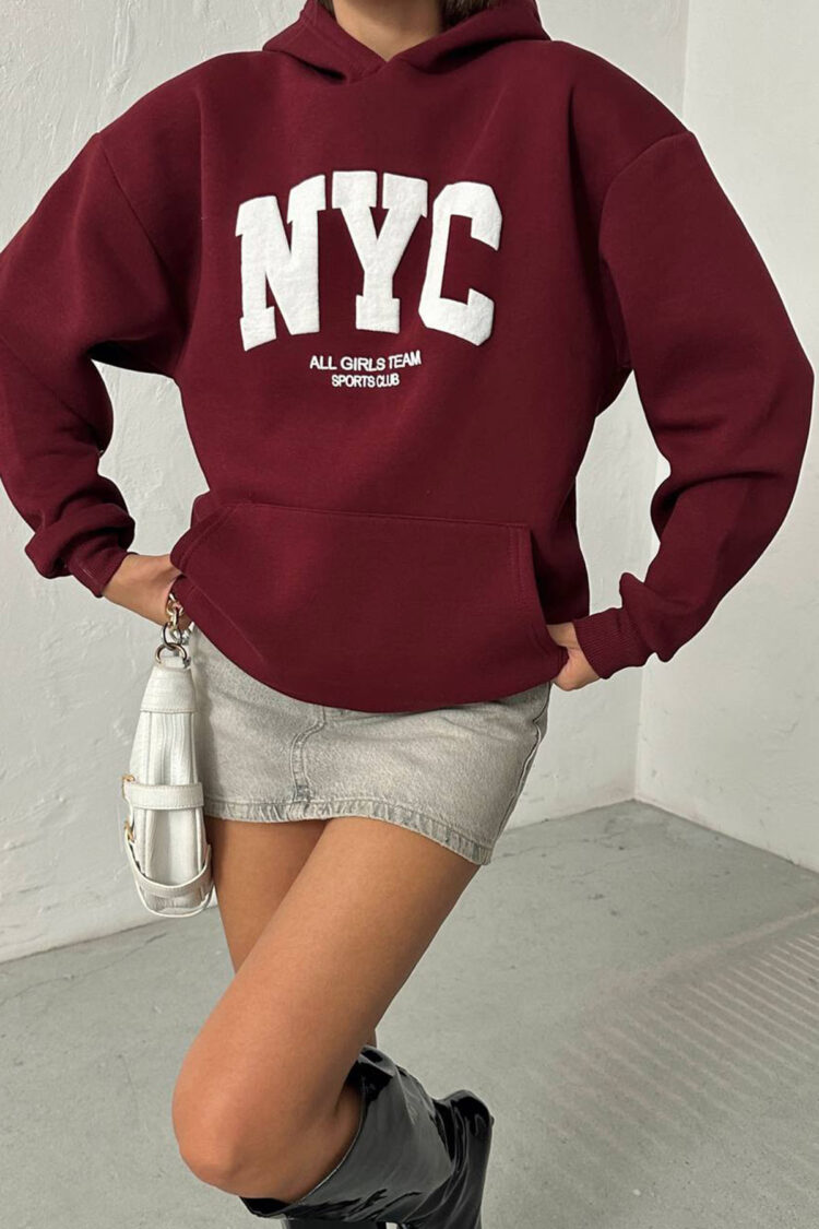 Sweatshirt With Hooded Neck And Oversized Fit - Brand: Mode Roy - Women & Kids, Baby Clothes Wholesale - Globality Store