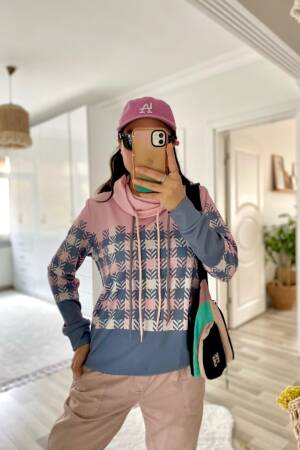 Pink Checkered Cowl Neck Casual Blouse - Brand: Janes - Women & Kids, Baby Clothes Wholesale - Globality Store