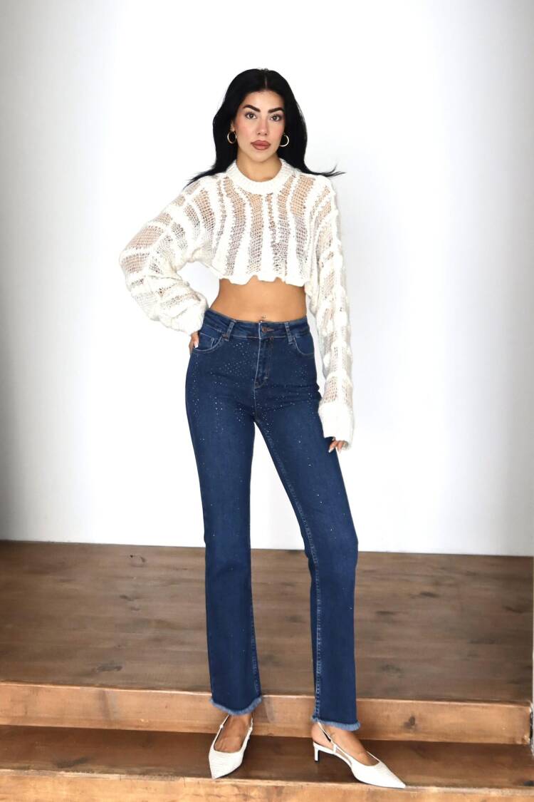 Jeans Mom Style High Waist Buttoned
