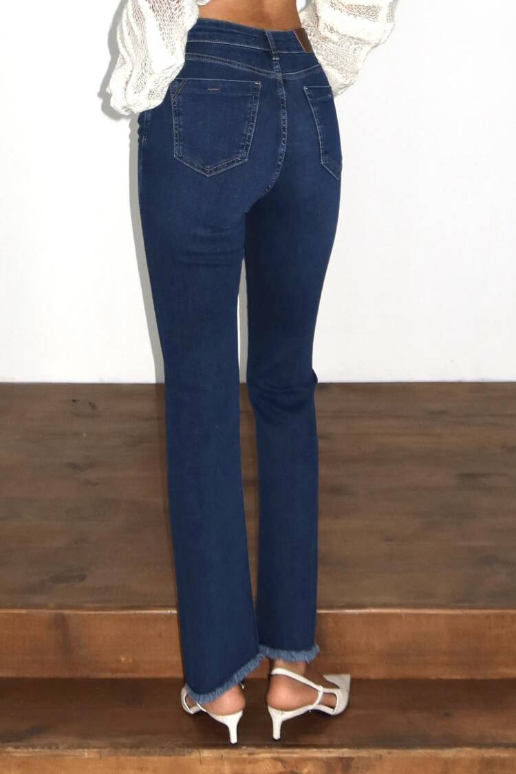 Jeans Mom Style High Waist Buttoned