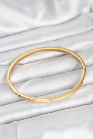 316l Steel Gold Color 65 Mm Thin Women Clamp Bracelet - Brand: Ebijuteri - Women & Kids, Baby Clothes Wholesale - Globality Store