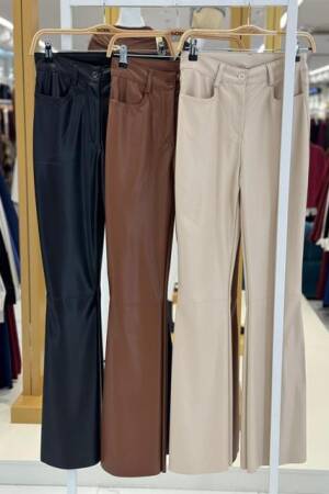 Brown Bootcut Flare Leg Pants - Brand: Sobe Istanbul - Women & Kids, Baby Clothes Wholesale - Globality Store
