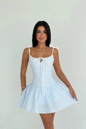 Fit And Flare Striped Mini Dress - Brand: EYYO ATELIER - Women & Kids, Baby Clothes Wholesale - Globality Store