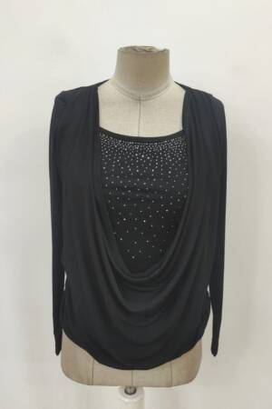 Sequined Slim Fit Blouse With Square Neck - Brand: Janes - Women & Kids, Baby Clothes Wholesale - Globality Store