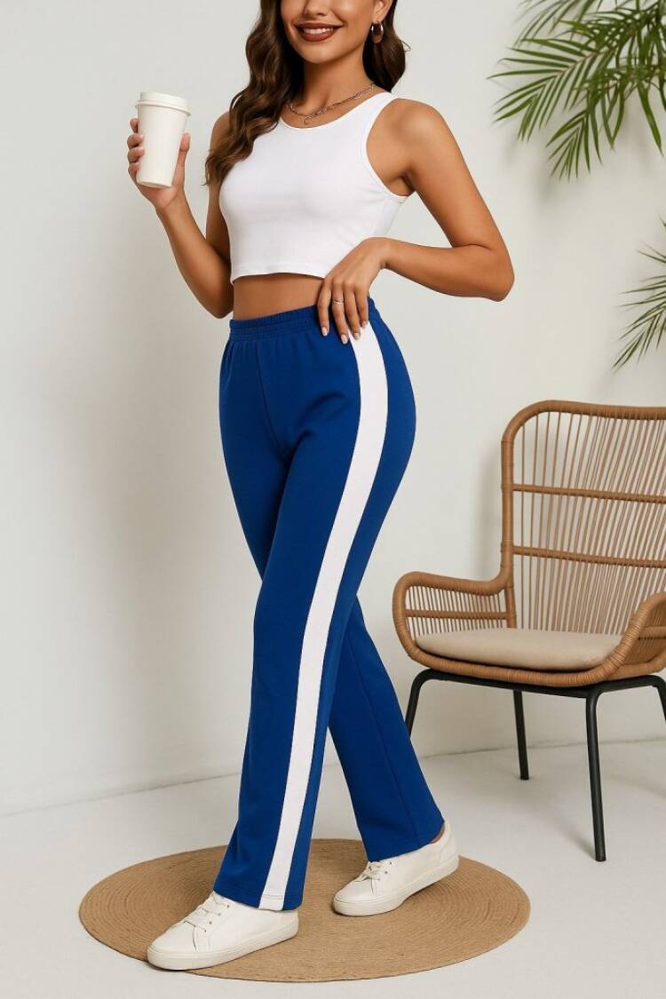 Blue Sport Casual Streetwear Jogger Pants - Brand: Janes - Women & Kids, Baby Clothes Wholesale - Globality Store