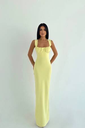 Elegant Sheath Dress With Square Neck - Brand: EYYO ATELIER - Women & Kids, Baby Clothes Wholesale - Globality Store