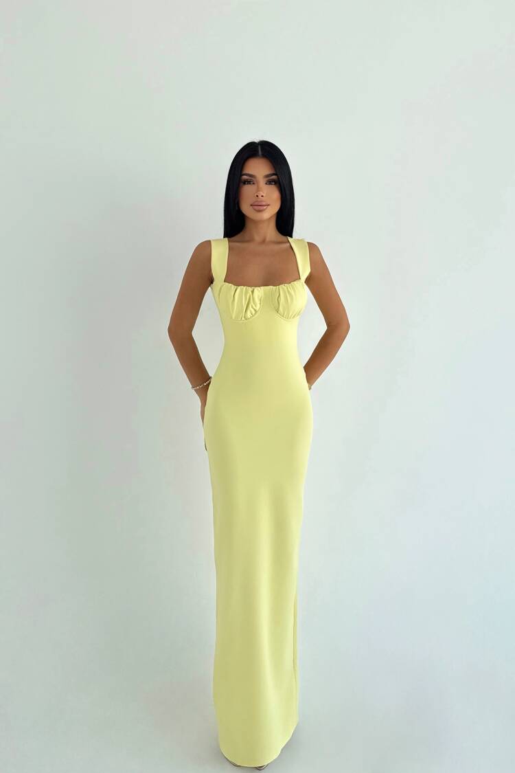 Elegant Sheath Dress With Square Neck