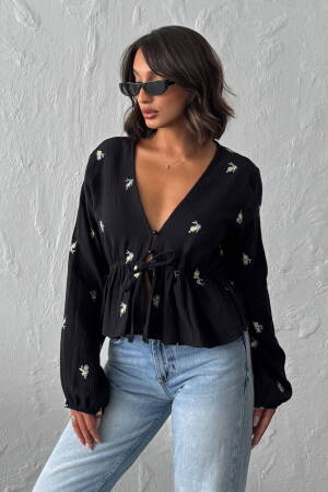 Floral Casual Boho Blouse With V-Neck - Brand: Topshow - Women & Kids, Baby Clothes Wholesale - Globality Store