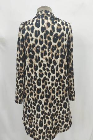 Beige Leopard Print Shirt Dress With 3/4 Sleeves - Brand: Janes - Women & Kids, Baby Clothes Wholesale - Globality Store