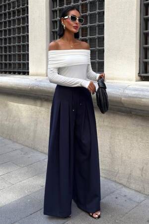 Palazzo Pants With Drawstring Closure - Brand: Sobe Istanbul - Women & Kids, Baby Clothes Wholesale - Globality Store