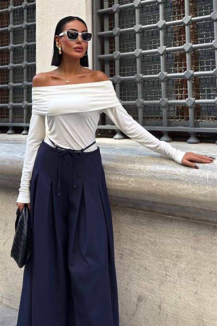 Palazzo Pants With Drawstring Closure