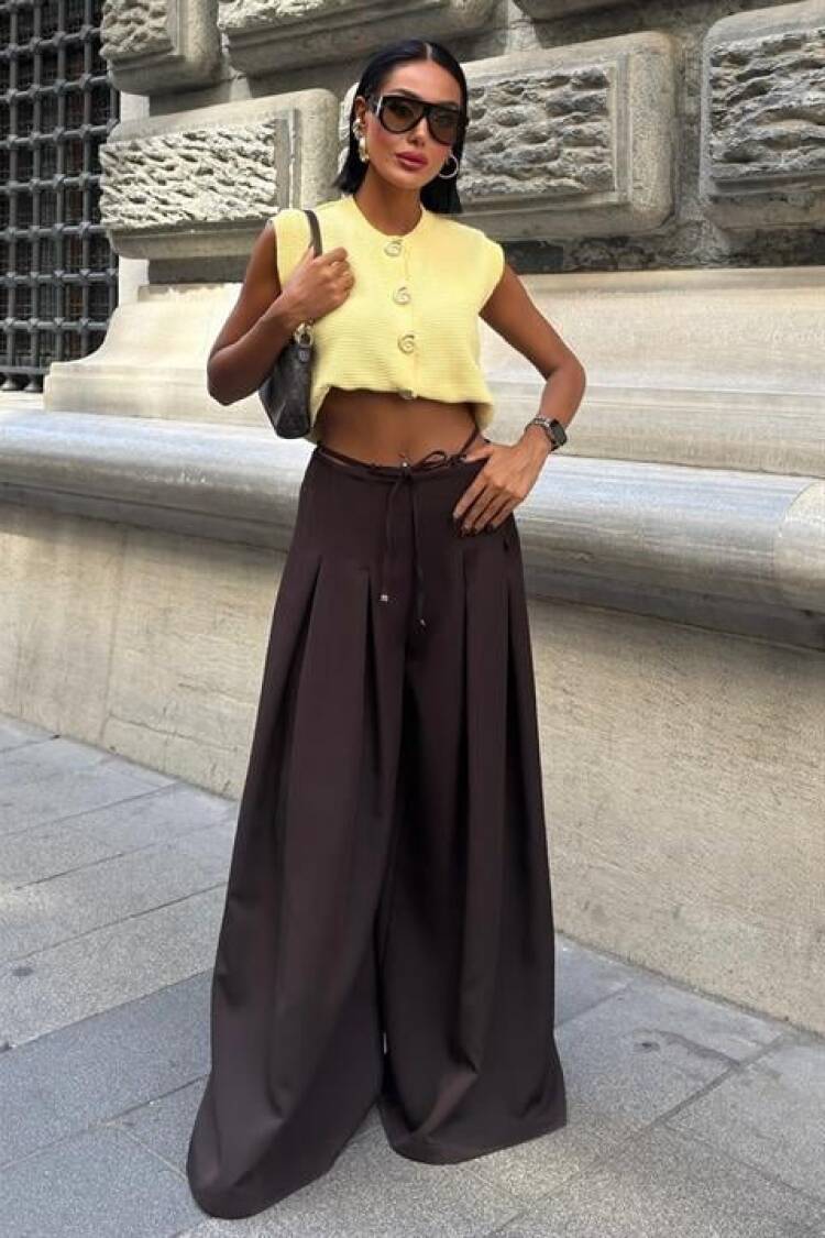 Casual Streetwear Elegant Palazzo Pants