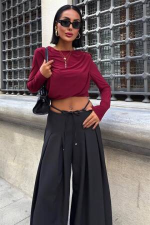 Palazzo Pants With Wide Leg And Drawstring - Brand: Sobe Istanbul - Women & Kids, Baby Clothes Wholesale - Globality Store