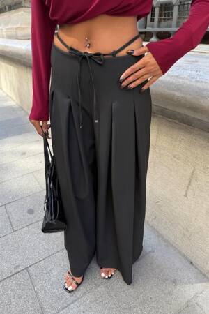 Palazzo Pants With Wide Leg And Drawstring - Brand: Sobe Istanbul - Women & Kids, Baby Clothes Wholesale - Globality Store