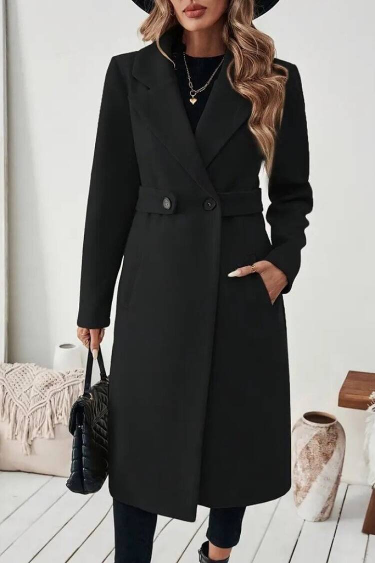 Elegant Single-Breasted Blazer Jacket