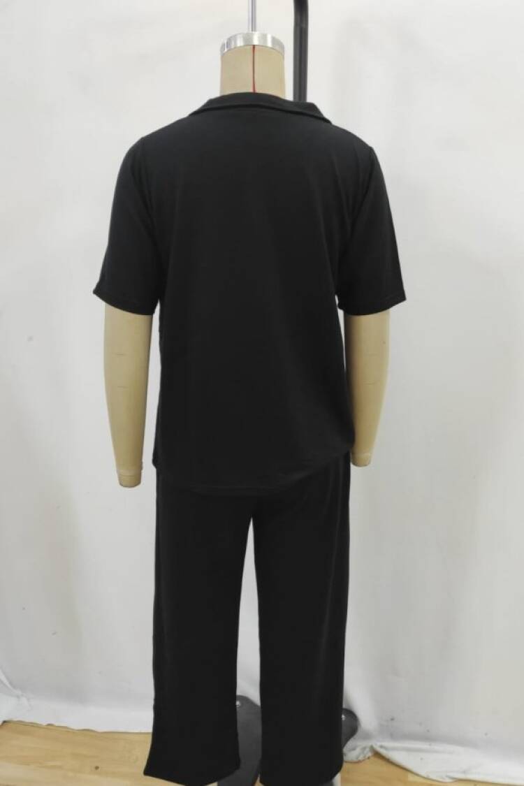 Black Casual Sport Modest Set