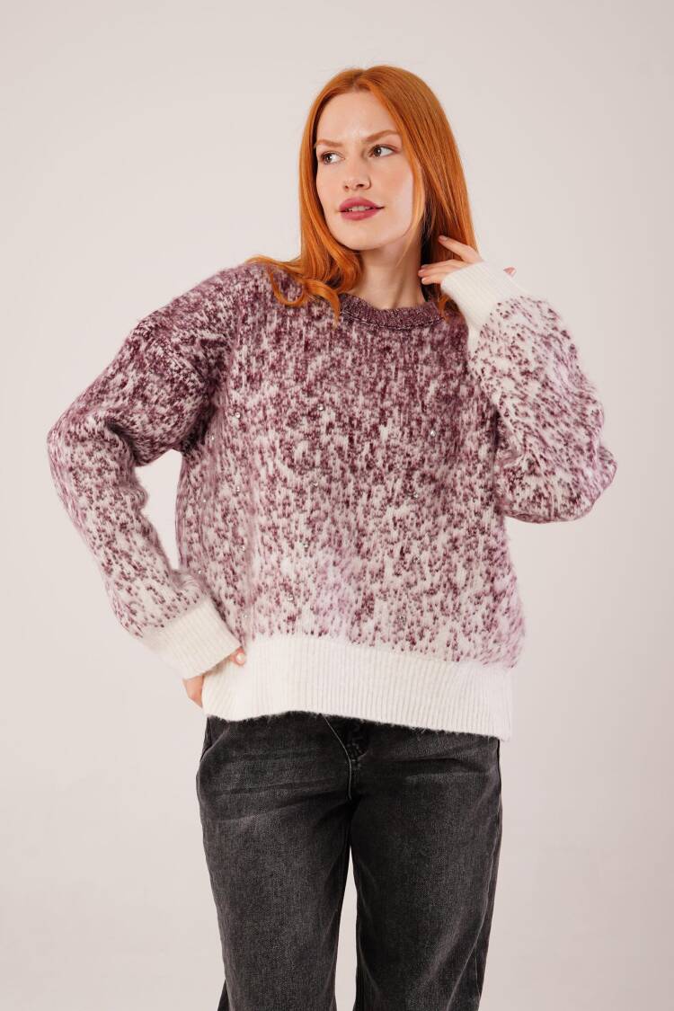 Mix Color Sweater Oversized Fit Round Neck - Brand: Lustrin - Women & Kids, Baby Clothes Wholesale - Globality Store