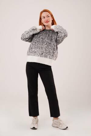 Grey Oversized Fit Marble Sweater - Brand: Lustrin - Women & Kids, Baby Clothes Wholesale - Globality Store