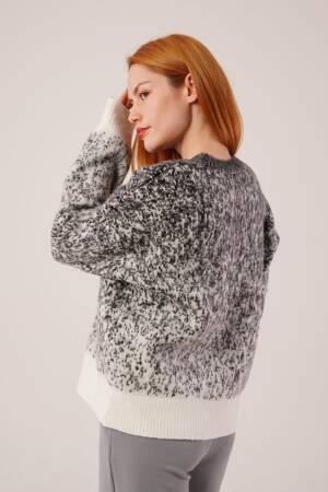 Grey Oversized Fit Marble Sweater - Brand: Lustrin - Women & Kids, Baby Clothes Wholesale - Globality Store