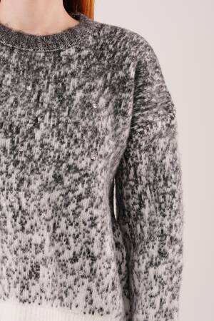 Grey Oversized Fit Marble Sweater - Brand: Lustrin - Women & Kids, Baby Clothes Wholesale - Globality Store