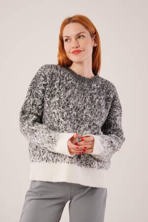 Grey Oversized Fit Marble Sweater - Brand: Lustrin - Women & Kids, Baby Clothes Wholesale - Globality Store