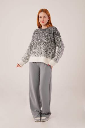 Grey Oversized Fit Marble Sweater - Brand: Lustrin - Women & Kids, Baby Clothes Wholesale - Globality Store