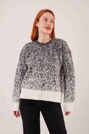 Grey Oversized Fit Marble Sweater - Brand: Lustrin - Women & Kids, Baby Clothes Wholesale - Globality Store