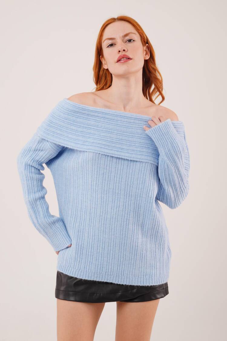 Sweater With Off Shoulder Neckline