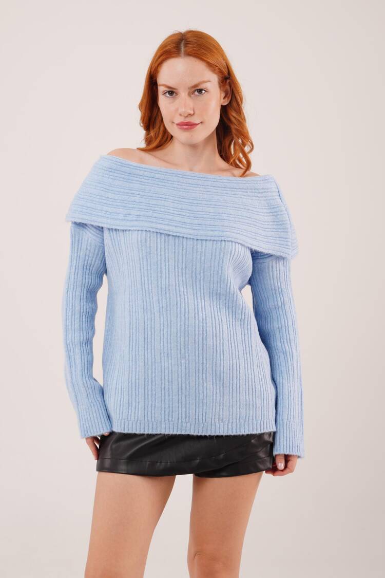 Sweater With Off Shoulder Neckline