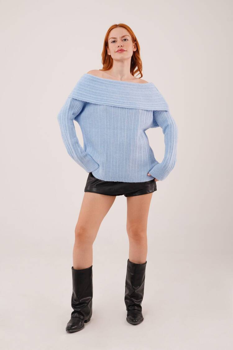 Sweater With Off Shoulder Neckline