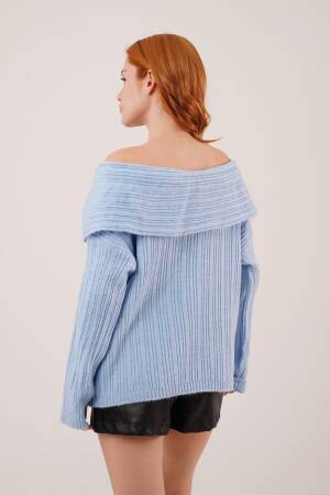 Sweater With Off Shoulder Neckline - Brand: Lustrin - Women & Kids, Baby Clothes Wholesale - Globality Store
