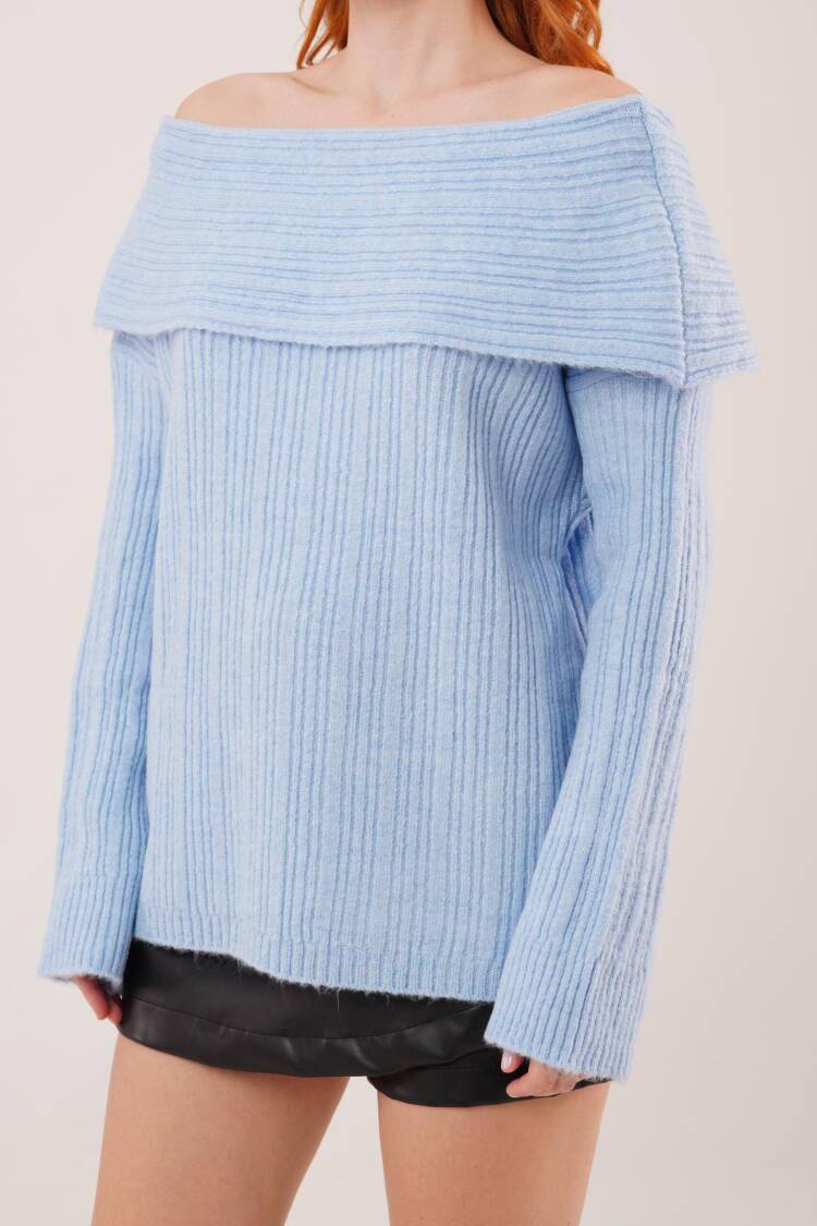 Sweater With Off Shoulder Neckline