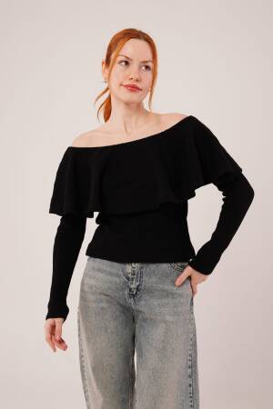 Sweater Off Shoulder Neck Slim Fit - Brand: Lustrin - Women & Kids, Baby Clothes Wholesale - Globality Store