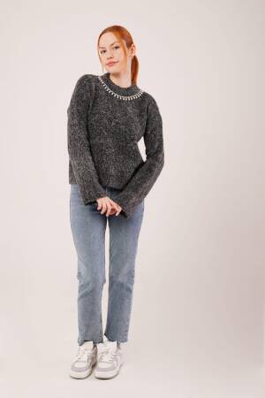 Black Casual Elegant Sweater - Brand: Lustrin - Women & Kids, Baby Clothes Wholesale - Globality Store