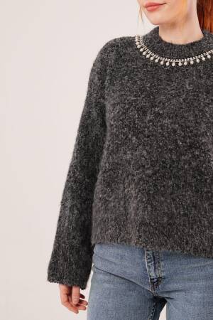 Black Casual Elegant Sweater - Brand: Lustrin - Women & Kids, Baby Clothes Wholesale - Globality Store