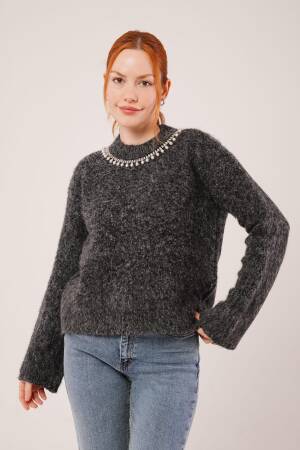 Black Casual Elegant Sweater - Brand: Lustrin - Women & Kids, Baby Clothes Wholesale - Globality Store