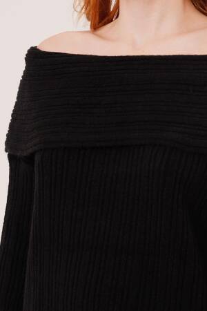 Sweater With Off Shoulder Neck And Long Sleeves - Brand: Lustrin - Women & Kids, Baby Clothes Wholesale - Globality Store