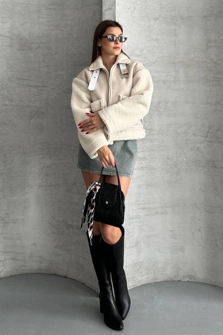Beige Bomber Jacket - Brand: My Jest Fashion - Women & Kids, Baby Clothes Wholesale - Globality Store