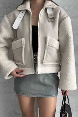 Beige Bomber Jacket - Brand: My Jest Fashion - Women & Kids, Baby Clothes Wholesale - Globality Store