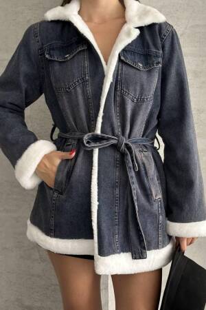 Blue Denim Jacket With Flap Pocket & Notched Collar - Brand: My Jest Fashion - Women & Kids, Baby Clothes Wholesale - Globality Store