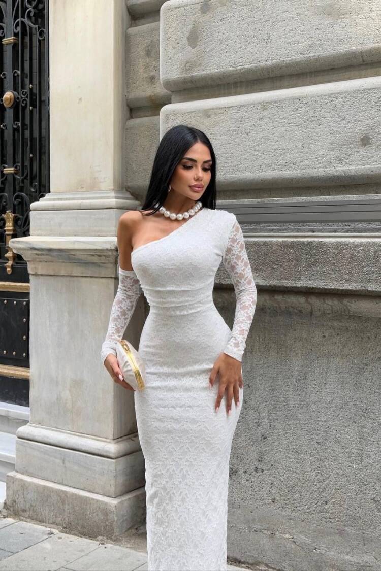 Elegant Sexy Bodycon Dress With One Shoulder Neck